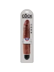 Realistischer Penis Vibrator 25,6 Cm Braun von King Cock