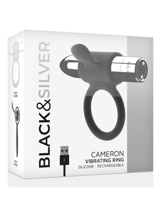 Cameron Wiederaufladbarer Penisring Silber von Black&Silver