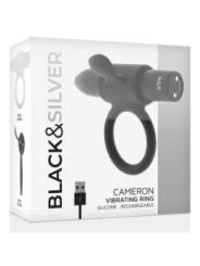 Cameron Schwarz Wiederaufladbarer Penisring von Black&Silver