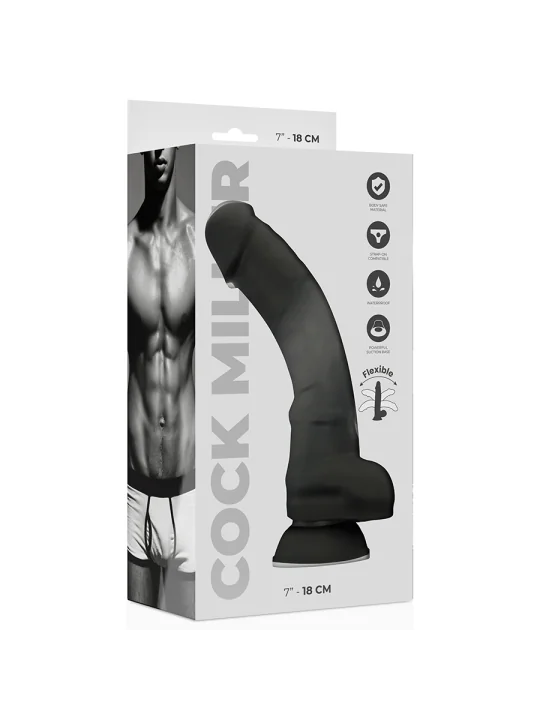 Flex Dildo Schwarz 18 Cm von Cock Miller