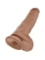 Realistischer Dildo mit Hoden 22,6 cm Karamell von King Cock