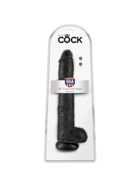 King Cock - Realistischer Penis mit Eier 30,5 Cm Schwarz von King Cock