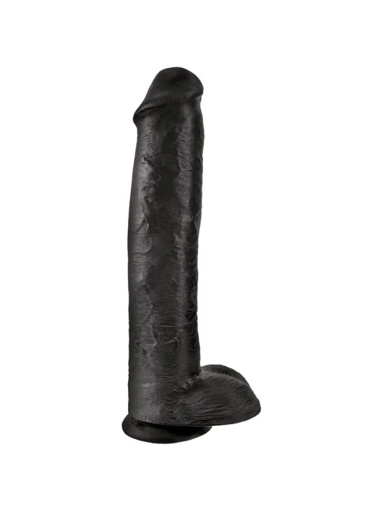 King Cock - Realistischer Penis mit Eier 34,2 Cm Schwarz von King Cock