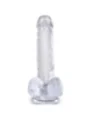 Realistischer Dildo mit Hoden 13,5 cm transparent von King Cock