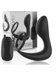 Analmassager mit Fernbedienung, Wiederaufladbares Silikon Schwarz von Black&Silver