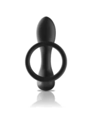 Analmassager mit Fernbedienung, Wiederaufladbares Silikon Schwarz von Black&Silver