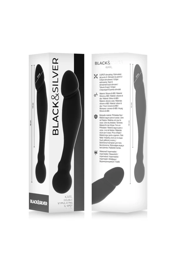 Karl G-Punkt-Stimulierender Dildo 18 cm von Black&Silver