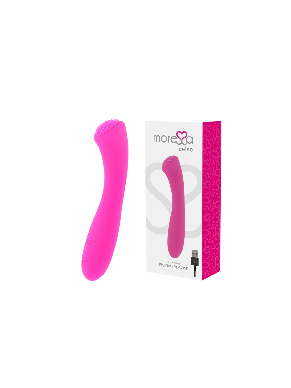 Celso Premium Silikon Vibrator pink von Moressa