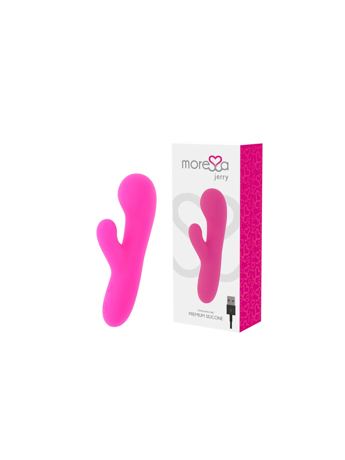 Jerry Premium Silikon Vibrator pink von Moressa