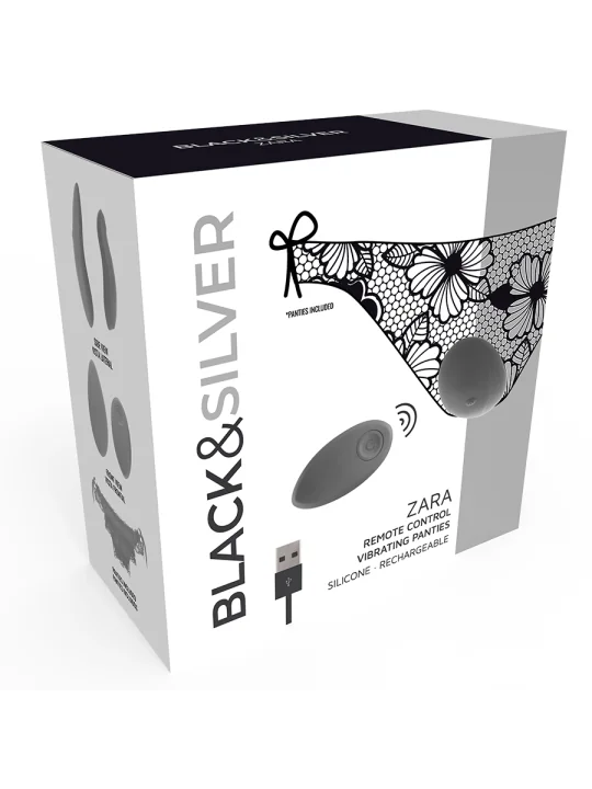 Zara-Stimulator mit Fernbedienung und Kostenlosem Höschen von Black&Silver