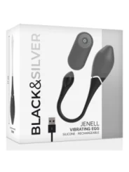 Jenell Wiederaufladbares Vibrierei von Black&Silver