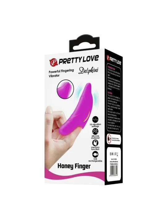 Delphini Leistungsstarker Lila Fingerstimulator von Pretty Love Flirtation