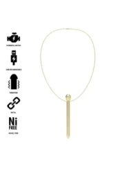 Clit Pocket Stimulator Halskette Usb-Ladegert 12 Vibrationsmodi Golden 12,2 X 1,5 von Ibiza Technology