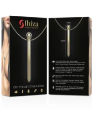 Clit Pocket Stimulator Halskette Usb-Ladegert 12 Vibrationsmodi Golden 12,2 X 1,5 von Ibiza Technology