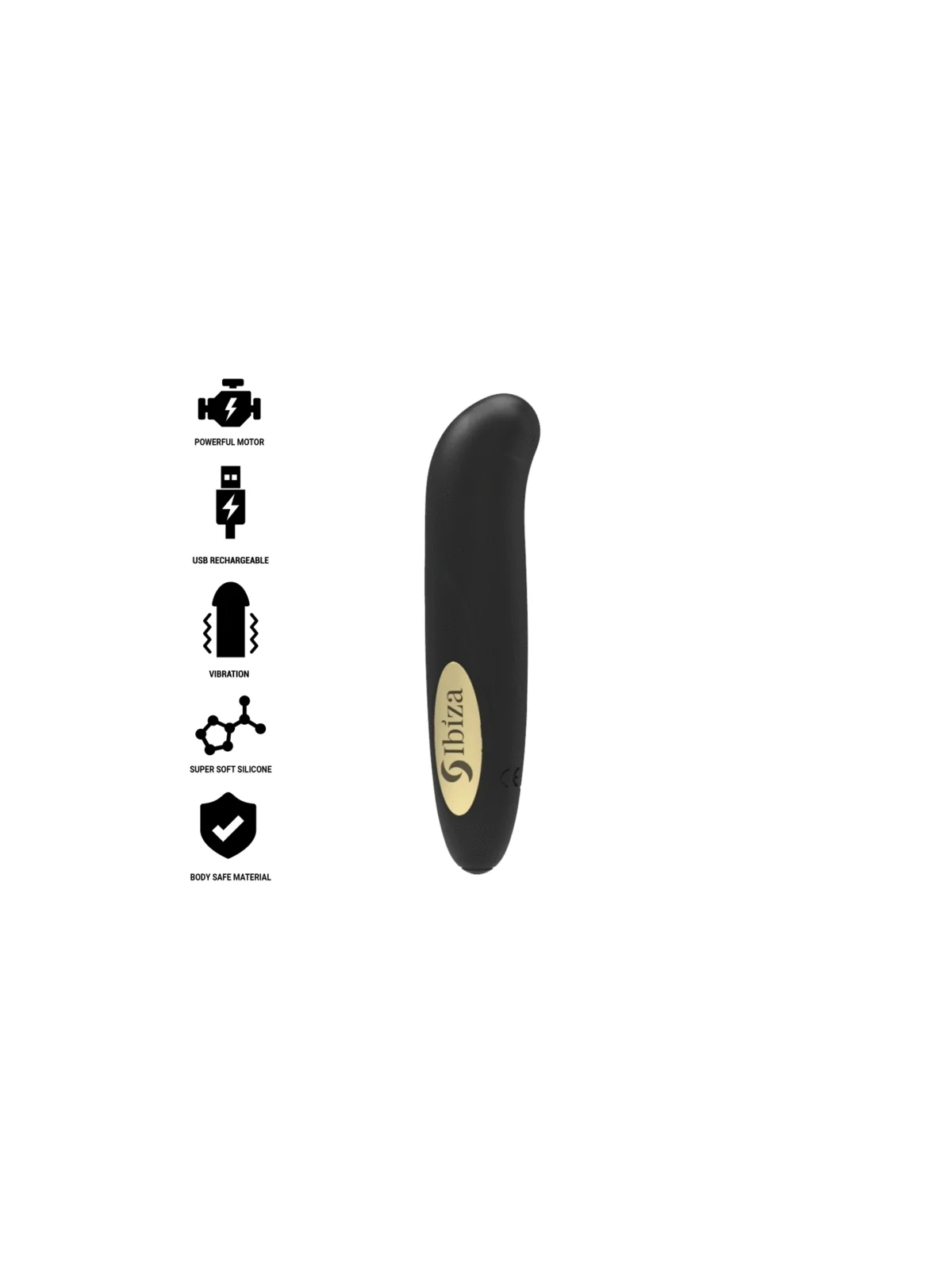 Ibiza™ - Kliterstimulator Usb-Ladegerät 10 Vibrationsmodi Golden 13 X 2,9 von Ibiza Technology