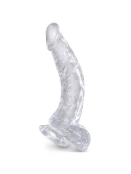 Realistisch gebogener Dildo mit Hoden 16,5 cm transparent von King Cock bestellen - Dessou24