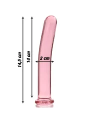 Modell 8 Dildo Borosilikatglas 14,5 X 2 cm Rosa von Nebula Series By Ibiza