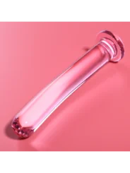 Modell 8 Dildo Borosilikatglas 14,5 X 2 cm Rosa von Nebula Series By Ibiza