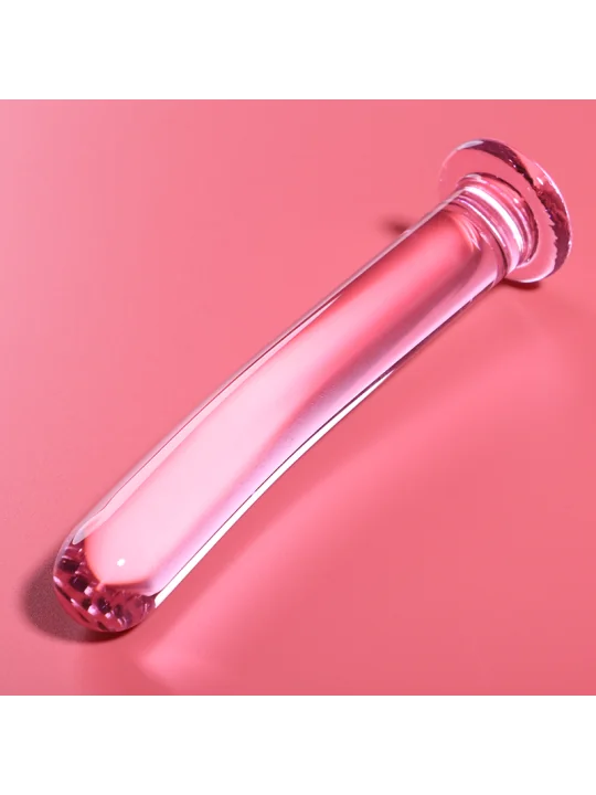 Modell 8 Dildo Borosilikatglas 14,5 X 2 cm Rosa von Nebula Series By Ibiza