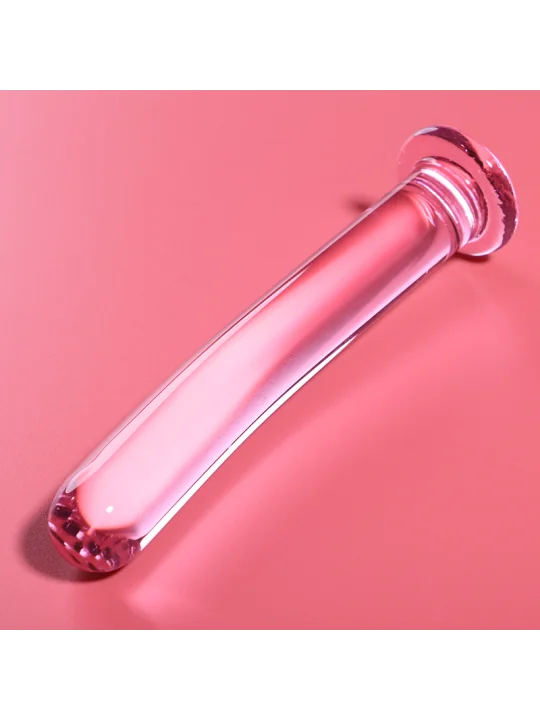 Modell 9 Dildo Borosilikatglas 15,5 X 2,5 cm Rosa von Nebula Series By Ibiza
