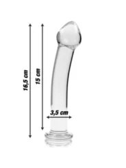 Modell 11 Dildo Borosilikatglas 16 X 3 cm Klar von Nebula Series By Ibiza