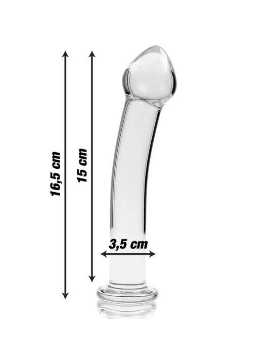 Modell 11 Dildo Borosilikatglas 16 X 3 cm Klar von Nebula Series By Ibiza