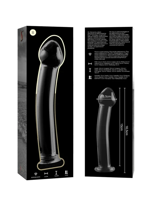 Modell 11 Dildo Borosilikatglas 16 X 3 cm Klar von Nebula Series By Ibiza