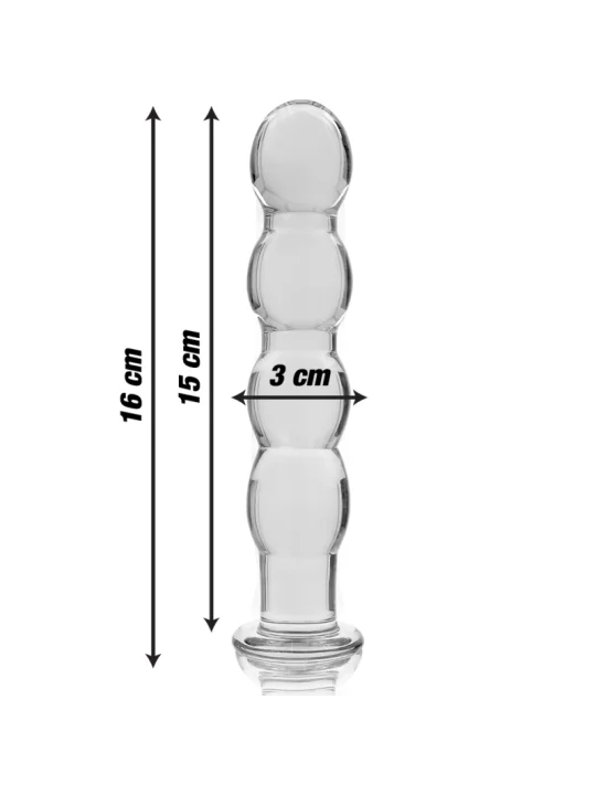 Modell 10 Dildo Borosilikatglas 16,5 X 3,5 cm Klar von Nebula Series By Ibiza