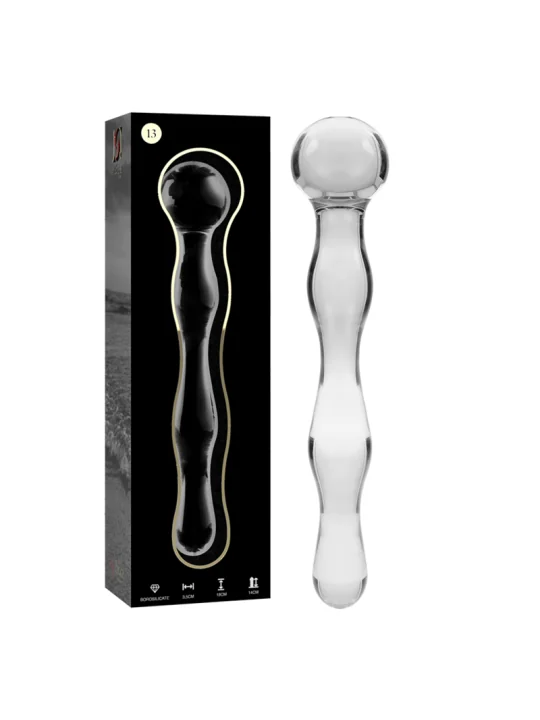 Modell 13 Dildo Borosilikatglas 18 X 3,5 cm Klar von Nebula Series By Ibiza