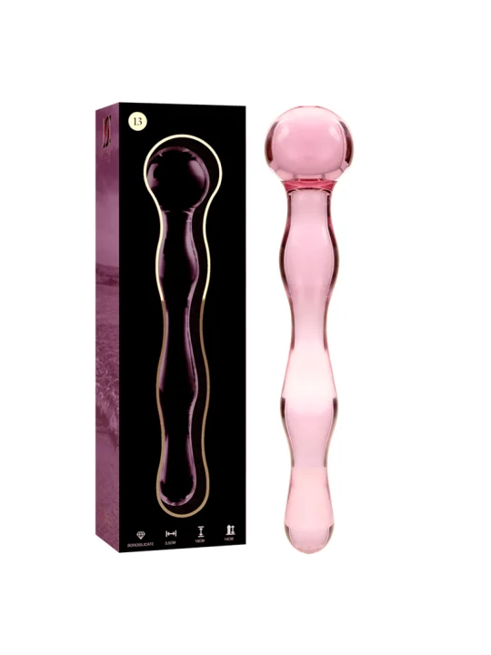 Modell 13 Dildo Borosilikatglas 18 X 3,5 cm Rosa von Nebula Series By Ibiza