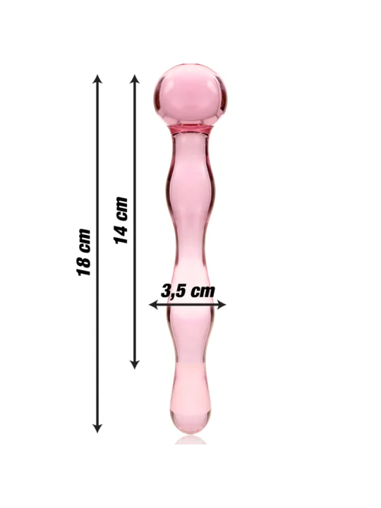 Modell 13 Dildo Borosilikatglas 18 X 3,5 cm Rosa von Nebula Series By Ibiza