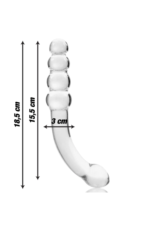 Modell 14 Dildo Borosilikatglas Klar 18.5 cm -O- 3 cm von Nebula Series By Ibiza