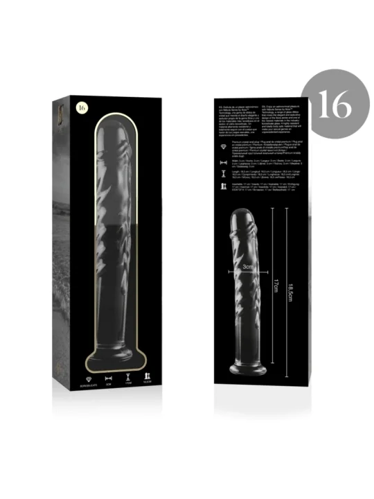 Modell 16 Dildo Borosilikatglas 18,5 X 3 cm Klar von Nebula Series By Ibiza