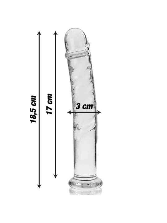 Modell 16 Dildo Borosilikatglas 18,5 X 3 cm Klar von Nebula Series By Ibiza