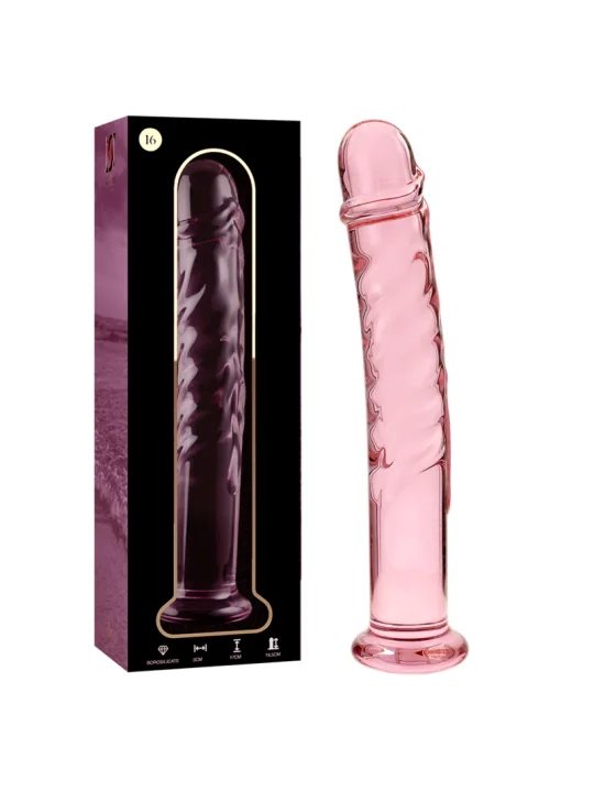 Modell 16 Dildo Borosilikatglas 18,5 X 3 cm Rosa von Nebula Series By Ibiza