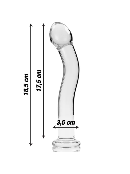 Modell 18 Dildo Borosilikatglas 18,5 X 3,5 cm Klar von Nebula Series By Ibiza