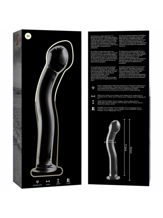 Modell 18 Dildo Borosilikatglas 18,5 X 3,5 cm Klar von Nebula Series By Ibiza