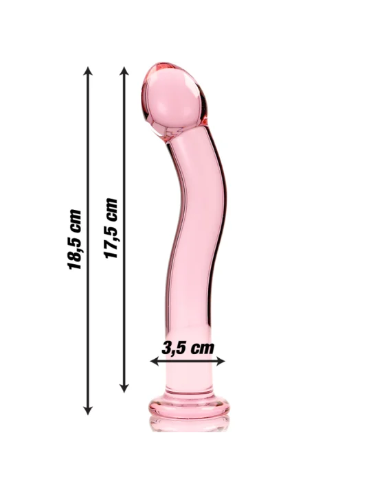 Modell 18 Dildo Borosilikatglas 18,5 X 3,5 cm Rosa von Nebula Series By Ibiza