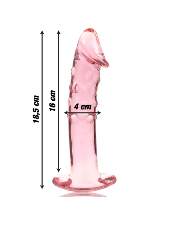 Modell 19 Dildo Borosilikatglas 18,5 X 4 cm Rosa von Nebula Series By Ibiza