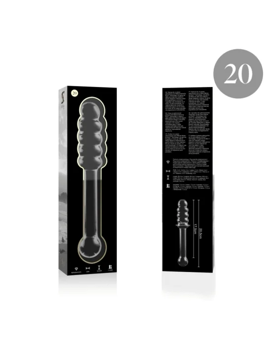 Modell 20 Dildo Borosilikatglas 20,5 X 3 cm Klar von Nebula Series By Ibiza