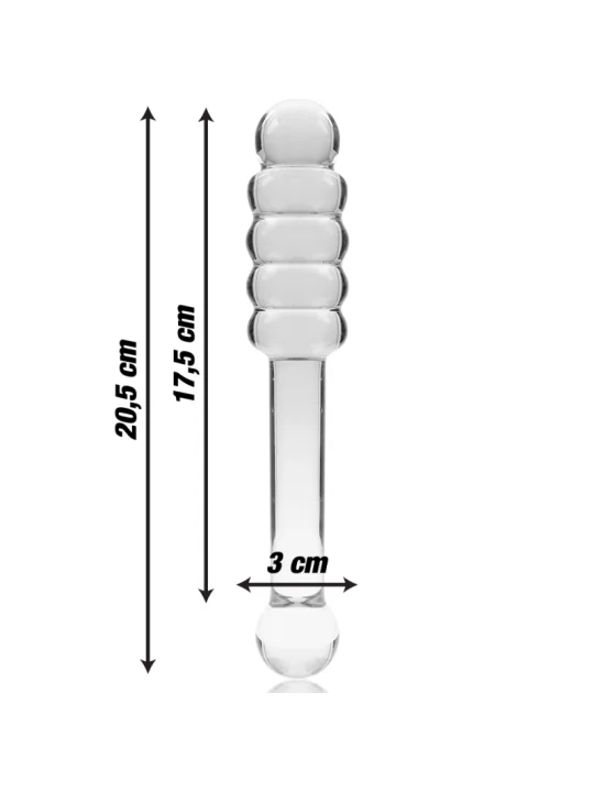 Modell 20 Dildo Borosilikatglas 20,5 X 3 cm Klar von Nebula Series By Ibiza