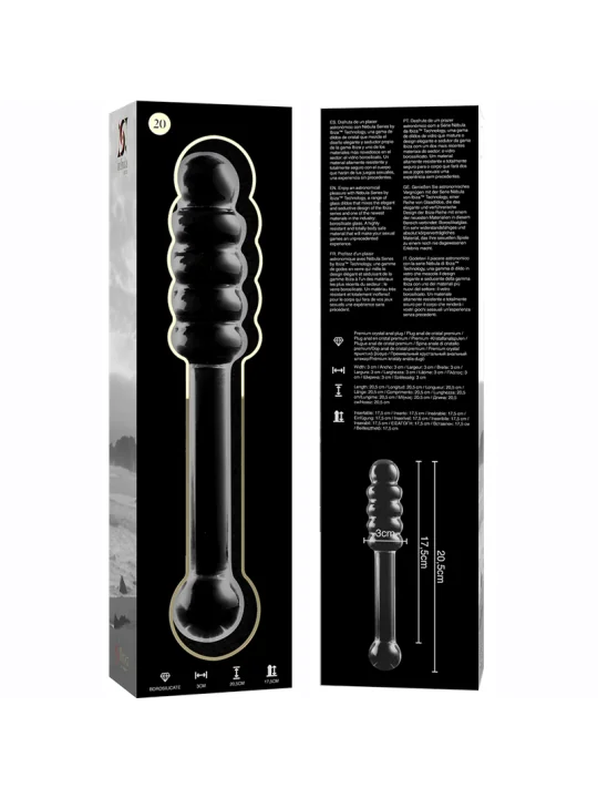 Modell 20 Dildo Borosilikatglas 20,5 X 3 cm Klar von Nebula Series By Ibiza