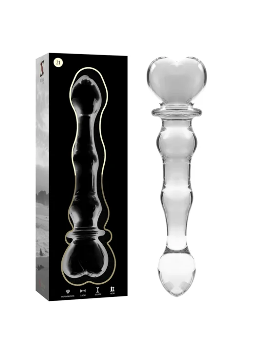 Modell 21 Dildo Borosilikatglas 20,5 X 3,5 cm Klar von Nebula Series By Ibiza