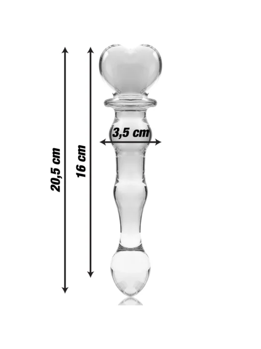 Modell 21 Dildo Borosilikatglas 20,5 X 3,5 cm Klar von Nebula Series By Ibiza