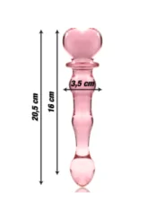 Modell 21 Dildo Borosilikatglas 20,5 X 3,5 cm Rosa von Nebula Series By Ibiza