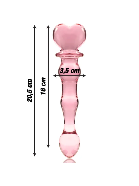 Modell 21 Dildo Borosilikatglas 20,5 X 3,5 cm Rosa von Nebula Series By Ibiza