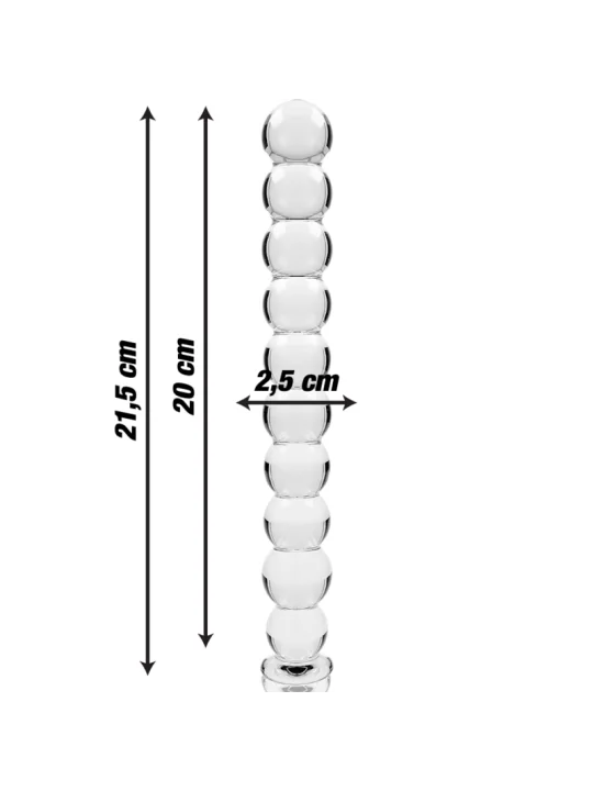 Modell 22 Dildo Borosilikatglas 21,5 X 2,5 cm Klar von Nebula Series By Ibiza