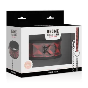 ♥ Vegane Kunstlederhalsband ♥ von Begme Red Edition