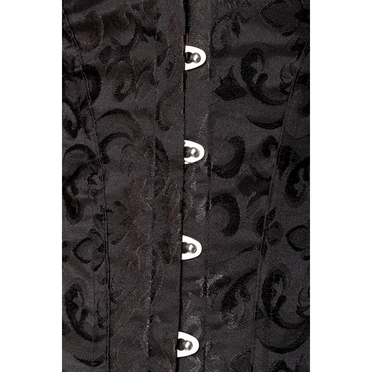 Brokat-Corsage Schwarz von Ocultica | Fesselliebe.de