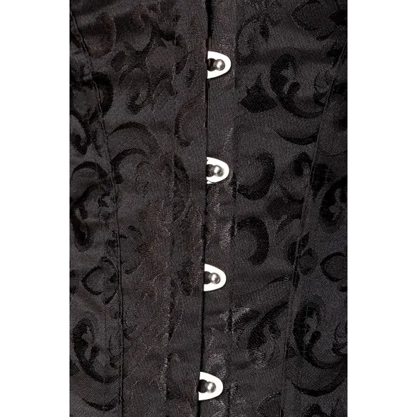 Brokat-Corsage Schwarz von Ocultica | Fesselliebe.de